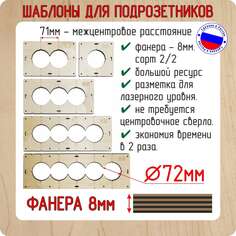 Комплект шаблонов для сверления подрозетников РОТОР