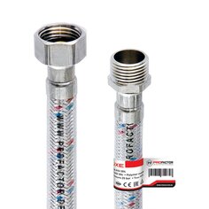 Подводка для воды 1/2"х0.5 м, г-ш, сталь, полимер, ProFactor