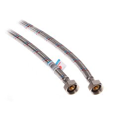 Подводка для воды 1/2"х1 м, г-г, латунь, AquaLine