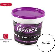 Акриловая водно-дисперсная краска для потолков KRAFOR