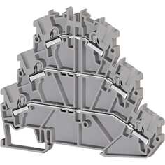 Трехъярусный быстрозажимной пружинный клеммник Klemsan