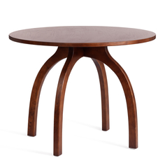 Стол ТС Thonet из вяза и МДФ в цвете темный орех 100х75 см TC