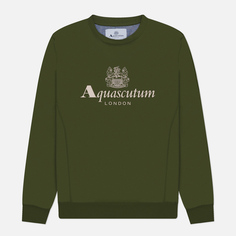 Мужская толстовка Aquascutum Active Big Logo Crew Neck, цвет зелёный, размер L
