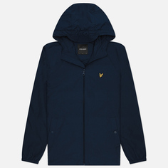 Мужская куртка ветровка Lyle & Scott Zip Through Hooded, цвет синий