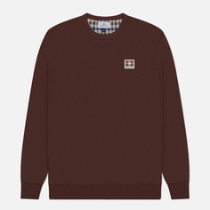 Мужской свитер Aquascutum Active Check Patch, цвет коричневый, размер XL