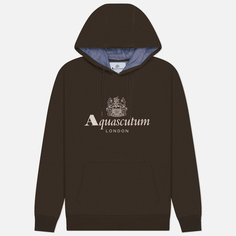 Мужская толстовка Aquascutum Active Big Logo Hoodie, цвет коричневый