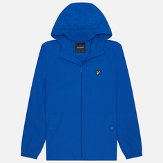 Мужская куртка ветровка Lyle & Scott Zip Through Hooded, цвет голубой
