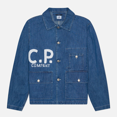 Мужская джинсовая куртка C.P. Company Blu Garment Dyed, цвет синий