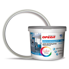 Краски для стен и потолков краска в/д ОРЕОЛ интерьерная моющаяся глубокоматовая бесцветная база С 2,2л, арт.73557