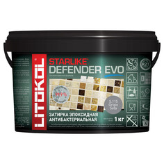 Затирки для плитки керамической и керамогранита затирка для швов LITOKOL Starlike Defender Evo 1-15мм 1кг серый, арт. S.115