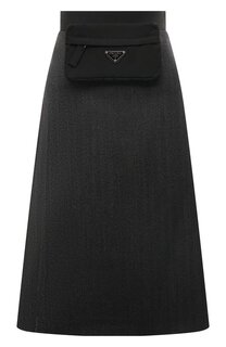 Шерстяная юбка Prada
