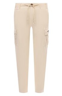 Брюки-карго из хлопка и льна Aeronautica Militare