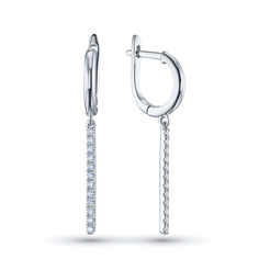 Серьги из серебра э0612сг01183500_white ЭПЛ Даймонд