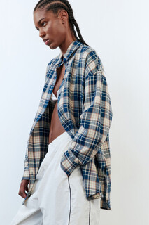 блузка женская Рубашка oversize хлопковая в клетку Befree