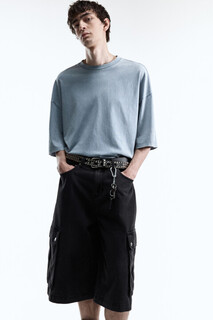 футболка мужская Футболка oversize с вареным эффектом и принтом Befree