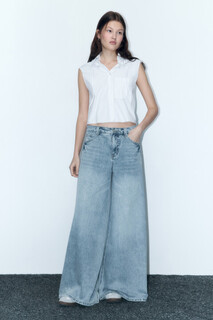 брюки джинсовые женские Джинсы багги удлиненные с низкой посадкой Befree