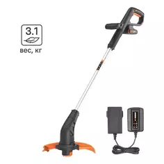 Триммер аккумуляторный бесщёточный Worx WP158E 20 В 1x2 Ач АКБ и ЗУ входит в комплект