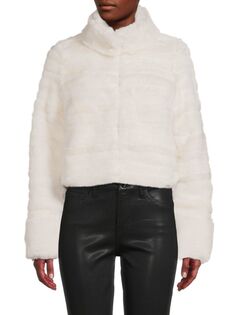 Укороченная куртка из искусственного меха Belle Fare, белый