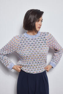 Разноцветный фантазийный свитер Pedro del Hierro, мультиколор