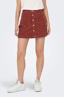 Укороченная джинсовая юбка Only, коричневый