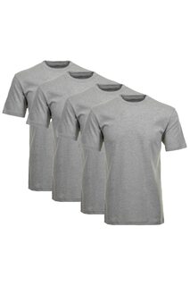 Домашняя футболка с овальным вырезом - 4 шт Ragman, серый