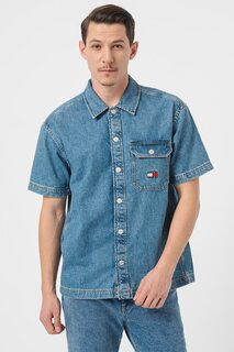 Джинсовая рубашка с карманом Tommy Jeans, синий