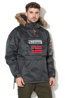 Легкая утепленная куртка Barman на молнии Geographical Norway, серый