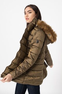 Adela зимняя утепленная куртка с капюшоном Geographical Norway, зеленый