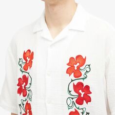 Edwin Отпускная рубашка с вышивкой Kbar, белый