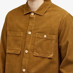 Folk Вельветовая рубашка microcheck end эксклюзив, коричневый