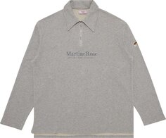 Поло Martine Rose Zip Up &apos;Grey Marl&apos;, серый