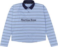 Поло Martine Rose Long-Sleeve &apos;Blue Stripe&apos;, синий