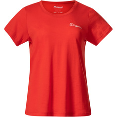Женская шерстяная футболка с эмблемой Rabot Bergans, красный