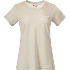 Женская шерстяная футболка с эмблемой Rabot Bergans, бежевый