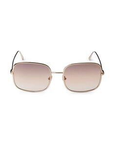 Квадратные солнцезащитные очки 58MM Tom Ford, цвет Rose Gold