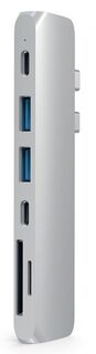 Концентратор USB 3.0 Satechi ST-CMBPS aluminum Pro Hub для Macbook Pro (USB-C), HDMI/Thunderbolt 3/USB Type-C/SD/microSD/2 x USB 3.0, серебряный