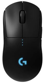 Мышь Wireless Logitech G Pro 910-005274 черная, оптическая (25600dpi), радио, USB2.0, 7but