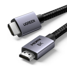 Кабель HDMI UGREEN HD171 25908 2.1 Male To Male 8K. Длина: 1м. Цвет: серый