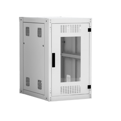 Шкаф напольный Netlan EC-FZ-186060-GMM-GY 19", 18U, 600х600 мм, дверь стекло, серый