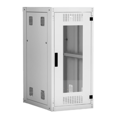 Шкаф напольный Netlan EC-FZ-246060-GMM-GY 19", 24U, 600х600 мм, дверь стекло, серый