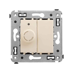 Диммер DKC 4405133 поворотный в стену, "Ванильная дымка", 2 модуля, "Avanti"