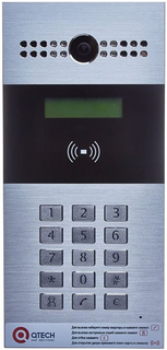 Вызывная панель QTECH QDB-27C-H домофонная, 15 металлических кнопок, камера 2MP 1080рх30 кадров/сек, кнопка быстрого вызова, IP65, 1х10/100 Base-T, Wi