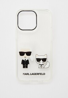 Чехол для iPhone Karl Lagerfeld 13 Pro, PC/TPU Karl & Choupette Transparent