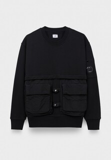 Свитшот C.P. Company diagonal raised fleece mixed detachable sweatshirt black