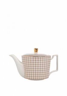 Чайник заварочный DeNastia 1100 мл, фарфор, бежевый