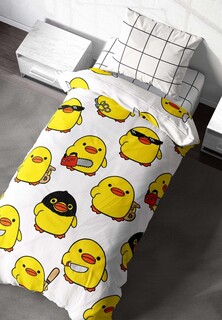 Постельное белье 1,5-спальное Crazy Getup 70х70 Danger Ducks