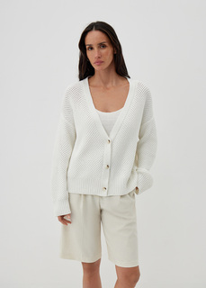Кардиган из мягкого хлопка NICEONE [Молочный, S]