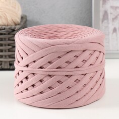 Трикотажная пряжа, ширина 7-9 мм, 100м/295 гр±10% (02 - пыльная роза) Softino