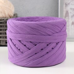 Трикотажная пряжа, ширина 7-9 мм, 100м/295 гр±10% (39 - темная сирень) Softino