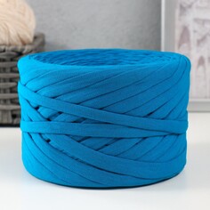 Трикотажная пряжа, ширина 7-9 мм, 100м/295 гр±10% (35 - синий) Softino